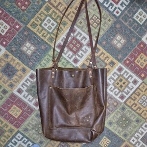 Brown Leather Tote Bag